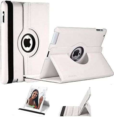 warrior gears Custodia protettiva per iPad Pro 10.5 a 360°, custodia protettiva per iPad Pro 10.5", con supporto girevole a 360°, leggera per iPad Pro 10.5", con protezione posteriore, colore:-White