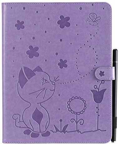 JIan Ying Custodia protettiva leggera per Samsung Galaxy Tab A6 da 10,1" SM-T580 T585 Gatto e ape viola