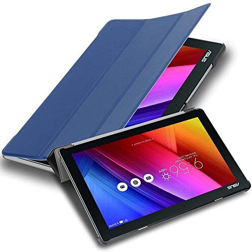 Cadorabo Custodia Tablet per Asus ZenPad 10 (10.1" Zoll) (Z301MFL) in BLU SCURO JERSEY – Copertura Protettiva Molto Sottile di Similpelle in Stile Libro CON Auto Wake Up e Funzione Stand