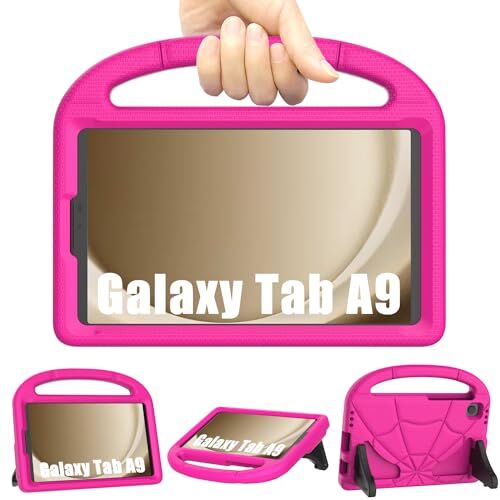 Patamiyar Custodia per Bambini Samsung Galaxy Tab A9 8.7 Pollici 2023,  Custodia Tablet Samsung A9 Antiurto con Supporto Maniglia per Tab A9 8.7" 2023 (SM-X110/X115/X117) & Tab A7 Lite -Rosa