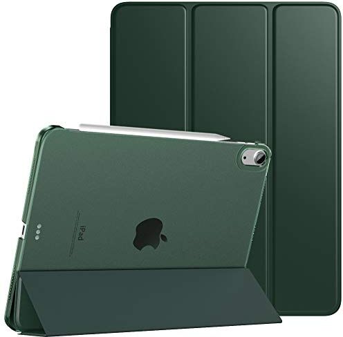 TiMOVO Custodia per Nuovo iPad Air 5a Generazione Case 2022/iPad Air 4a Generazione Case 2020, iPad Air 10.9 Pollici, Ultra Sottile Leggero Semi-Trasparente Rigido Cover Verde Notte