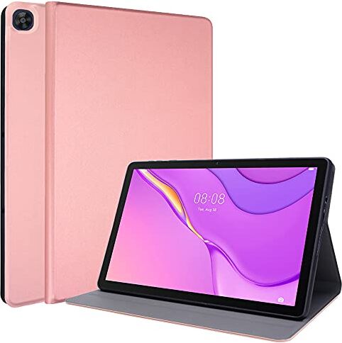 TECHGEAR Smart Cover Compatibile con Huawei MatePad T10 9.7" / T10s 10.1" Custodia Protettiva in PU Pelle con protezione d'angolo Oro Rosa