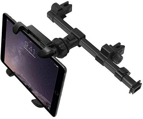 Macally HRMOUNTPRO, Supporto per Auto poggiatesta, Nero, per Tutti i iPad e Tablet PCS Fino a25 cm di Larghezza