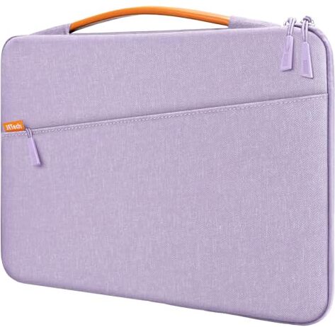 JETech Custodia Laptop per 14 Pollici MacBook Pro M3 / M2 / M1 A2779 A2442, Impermeabile Custodia Borsa con Maniglia e Tasca Portatili, Compatibile con 14 Pollici Notebook (Viola Chiaro)