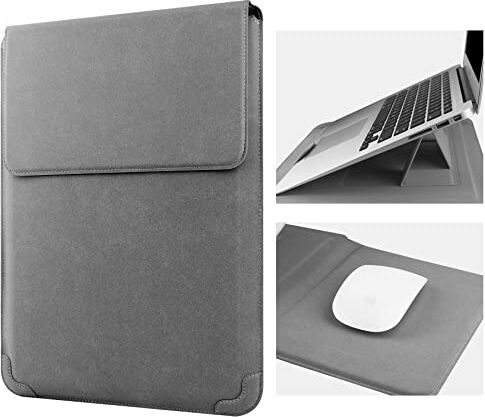 HoYiXi 15.6'' Laptop Custodia Sleeve Case Compatibile con MacBook Pro 16 2021 & 2019/ASUS Vivobook 15/HUAWEI MateBook D15/HP 15.6'' PC/MacBook Pro 15/Surface Laptop 3/Dell Lenovo IdeaPad 15'', Grigio