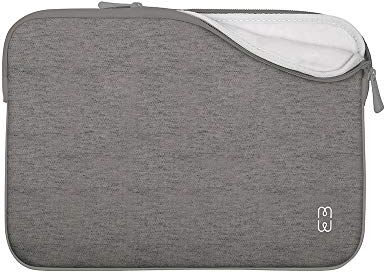 MW Custodia per laptop da 16 pollici , anche per Apple Macbook Pro 16, con imbottitura morbida in memory foam – Custodia per laptop con cerniera e interno antigraffio – Di Base (16", Grigio/Bianco)