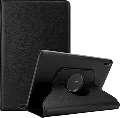 Cadorabo Custodia Tablet compatibile con Huawei MatePad 11 (10.95 Zoll) in NERO SAMBUCO Copertura Protettiva in Stile Libro SENZA Auto Wake Up con Funzione Stand e Cerniera Elastico