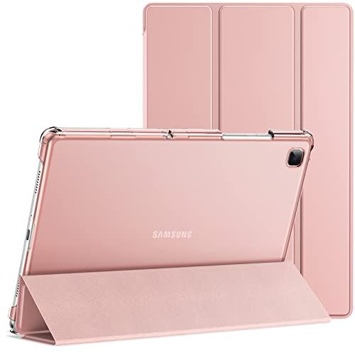 JETech Custodia per Samsung Galaxy Tab A7 10,4 Pollici 2020 (SM-T500/T505/T507), NON PER Tab A7 Lite, Sottile Traslucida Posteriore Trifold Folio Supporto Protettiva Tablet Cover (Oro Rosa)
