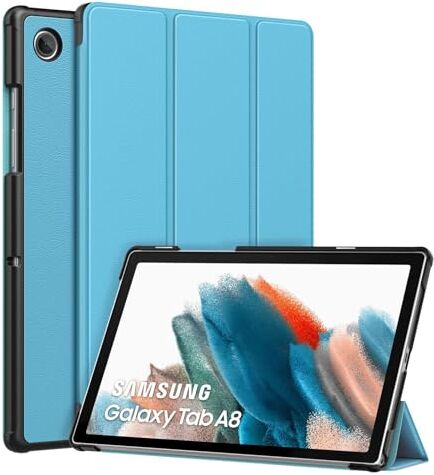 MoKo Custodia Compatibile con Tablet Samsung Galaxy Tab A8 10,5 Pollici 2021 (SM-X200/SM-X205/SM-X207), Cover Tripieghevole e Ultra Sottile Leggera, Auto Accensione/Spegnimento, Null