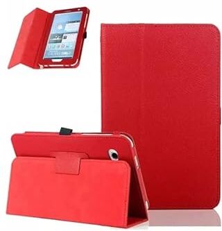 Generic Custodia per Samsung Galaxy Tab 2 P3100/P3110 7" Tablet Cover Affari luce di lusso Smart Leather Cover con Auto Sleep/Wake per Samsung P3100/P3110 (rosso)