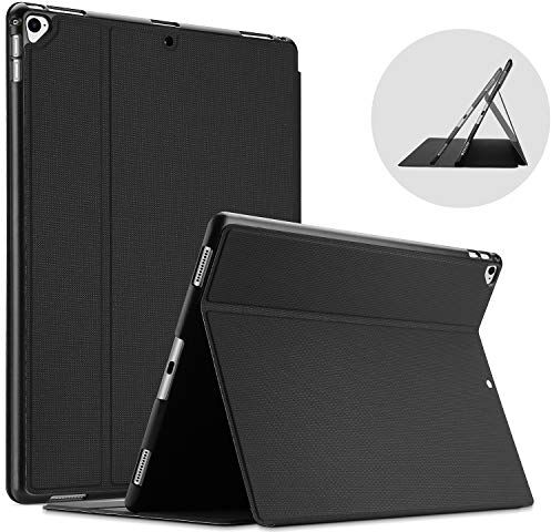 ProCase Custodia per iPad Pro 12.9" 2017/2015 [Vecchio Modello, 1a/2a Gen], Custodia Protettiva Sottile e Leggero Folio Cover con Auto Svegliati/Sonno e Angoli di Visione Regolabili -Nero