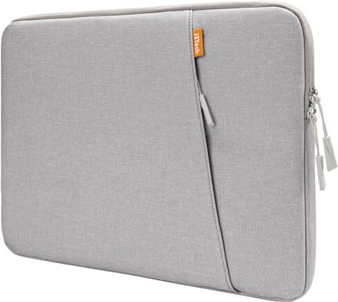 JETech Custodia Laptop per 14 Pollici MacBook Pro M3 / M2 / M1 A2779 A2442, Impermeabile Custodia Borsa con Tasca, Compatibile con 14 Pollici Notebook (Grigio Chiaro)