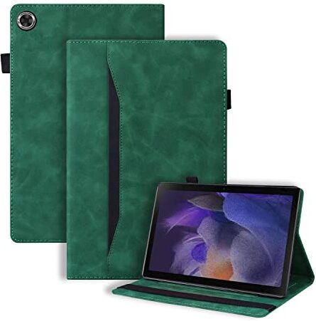 Rosbtib Custodia Samsung Galaxy Tab A8 10.5 Pollice 2022 2021(SM-X207/ SM-X205/ SM-X200), PU Pelle Flip Cover con Funzione Stand Tipo di Affari Cover per Galaxy Tab A8 Verde Scuro