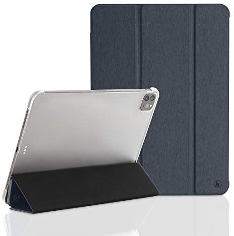 Hama Custodia per iPad Pro 2020 11 pollici (custodia pieghevole per tablet Apple, custodia protettiva con funzione di supporto, retro trasparente, cover magnetica con funzione Auto Wake/Sleep) blu