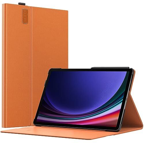 MoKo Custodia per Samsung Galaxy Tab S9 Plus 2023 (SM-X810/SM-X816B/SM-X818U), Cover Protettiva con Supporto per Galaxy Tab S9 Plus da 12.4" con Portapenne e Auto Sveglia/Sonno, Marrone