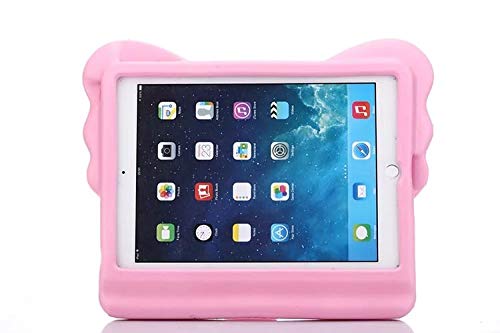 QIHANG Custodia in Silicone per Apple iPad Air 2, Adatta ai Bambini, per iPad Air 2/iPad Air/iPad 9.7 2017 (9,7 Pollici) Rosa Rosa