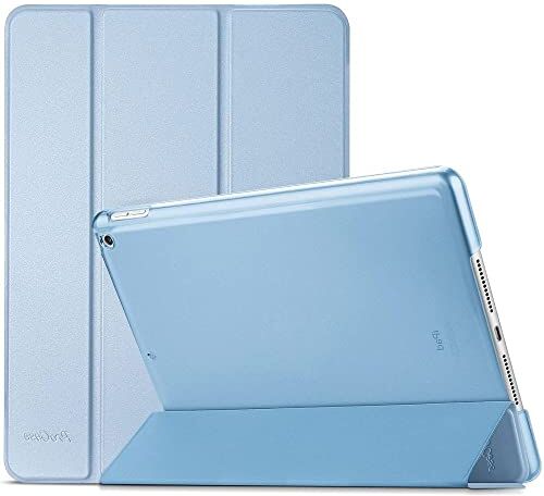 Atiyoo Custodia per iPad di 9ª generazione, iPad 2021, sottile, con modalità automatica Wake and Sleep, resistente agli urti, custodia ibrida Trifold, colore: Bianco/Blu ghiaccio