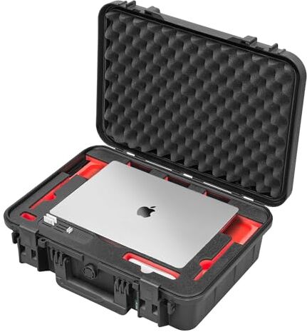 TomCase Custodia per MacBook Pro 14" (M1+M2+M3), robusta e impermeabile valigetta protettiva ECO (IP65) per laptop/notebook Made in Germany (14")