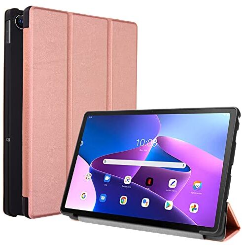 TECHGEAR Cover Lenovo Tab M10 Plus 3rd Gen 2022 (10.6") TB125 / TB128 Smart Custodia Cover Tri-Fold con Protezione d'angolo [Spegnimento/Sveglia Automatico] Oro Rosa