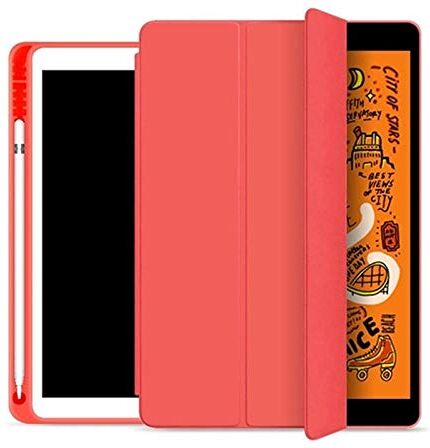 Huiran con Astuccio portamatite Smart Case per iPad PRO 11 12.9 2020 Mini 5 PRO 11 10.5 12.9 2018 Air 10.5 2019 Cartella Manica Magnetica-Rosso    Mini 5