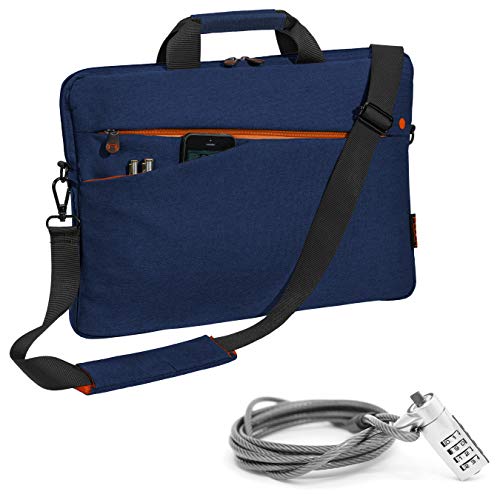 PEDEA borsa per PC portatile "Fashion" Borsa per notebook fino a 17,3 pollici (43,9 cm) borsa con tracolla incluso lucchetto notebook, blu