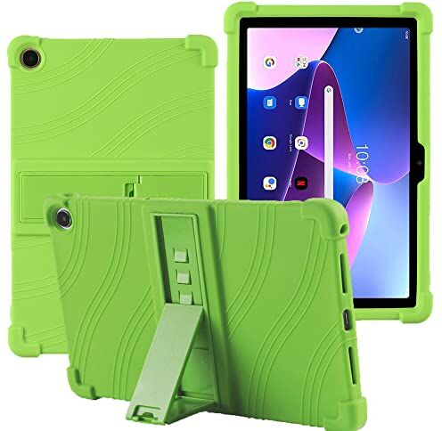 YHFZR Custodia Cover per Lenovo Tab M10 Plus 3rd Gen 10,6 2022, Ultra Leggero Protettiva Cover in Silicone con Supporto per Bambini per Lenovo Tab M10 Plus 3rd Gen 10,6'' TB-125/128FU, Verde