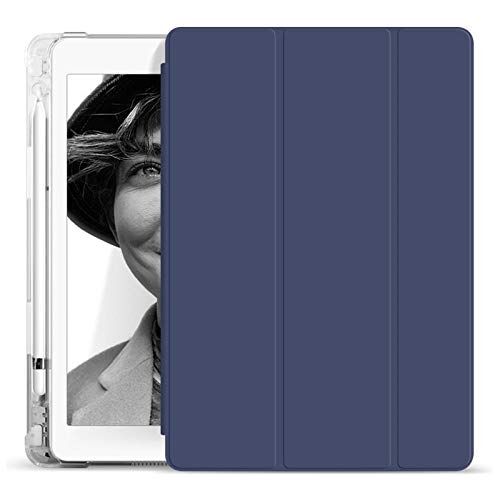 Huiran 2020 iPad Cover Protettiva 10.2 con Fessura per Penna Guscio Piatto da 9,7 Pollici air10,5 Cover in Silicone Trasparente 12,9-Blu Navy 10,5 Pollici 2019