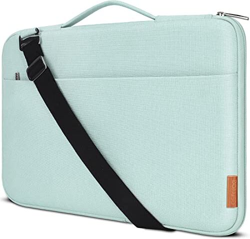 DOMISO 15.6 pollici Custodia Borsa Impermeabile Notebook Portatile Borsa Sleeve Custodia PC Portatile Compatibile con 15.6" HP 15/ThinkPad E575/Lenovo IdeaPad S510/Dell Alienware 15,Menta Verde