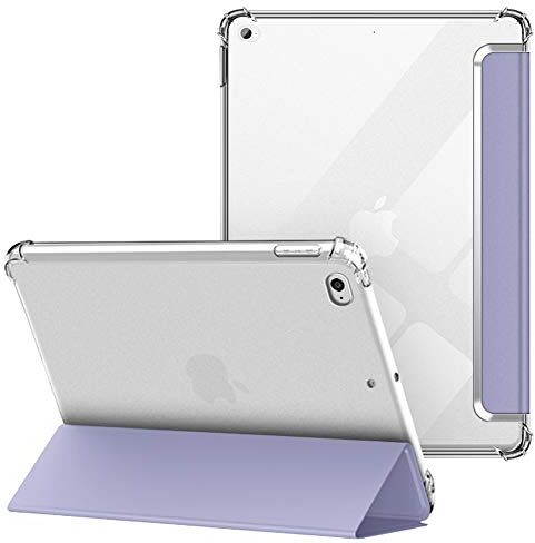 VAGHVEO Custodia per iPad Mini 4/5 7,9 Pollici, Flessibile Silicone TPU Trasparente Cover Retro, Sottile Leggero Auto Svegliati/Sonno Case Antiurto Resistente per iPad Mini 4 & 5 Tablet, Grigio Viola