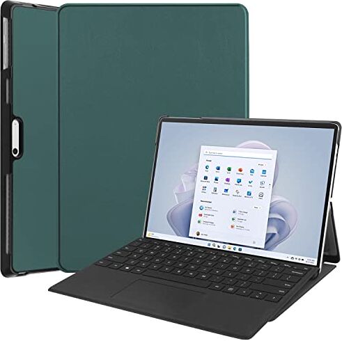 Lobwerk Custodia per Tablet Micrisoft Surface PRO 9 13 Pollici 2022 Slim Case Case Custodia con Funzione leggio e Funzione Auto Sleep/Wake Verde