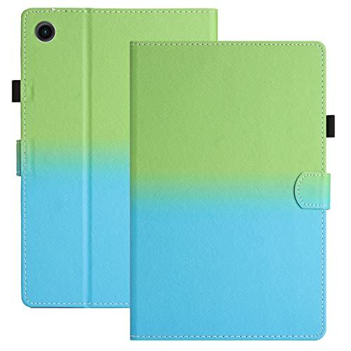 LSPCASA Cover Tablet Samsung A7 Per Samsung Galaxy Tab A7 10.4" 2020 SM-T500/T505 Cover Samsung Tab A7 A Colori Sfumati Riattivazione/Sospensione Automatica Custodia Tablet Samsung A7 Verde blu