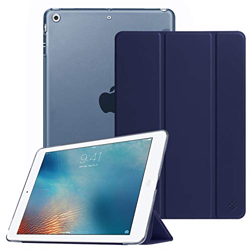 FINTIE Custodia per iPad Air 2 (Modello 2014) / iPad Air (Modello 2013) Ultra Sottile del Basamento Leggero Cover Case con Auto Svegliati/Sonno Funzione, Blu Scuro
