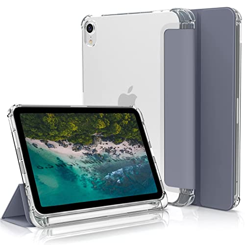 zoyu Custodia per iPad Air 10.9, Custodia per iPad Air 5a Generazione 2022/Custodia per iPad Air 4a Generazione 2020, Automatico Sveglia/Sonno, Case Slim Trasparente per iPad Air 10.9", Viola