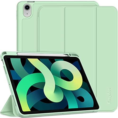 EasyAcc Cover Custodia Compatibile con iPad Air 5 2022/iPad Air 4 10.9 2020, Ultra Sottile Smart Cover Case in Pelle con Auto Sonno/Sveglia Funzione, Supporta Ricarica Magnetica di iPencil, Verde