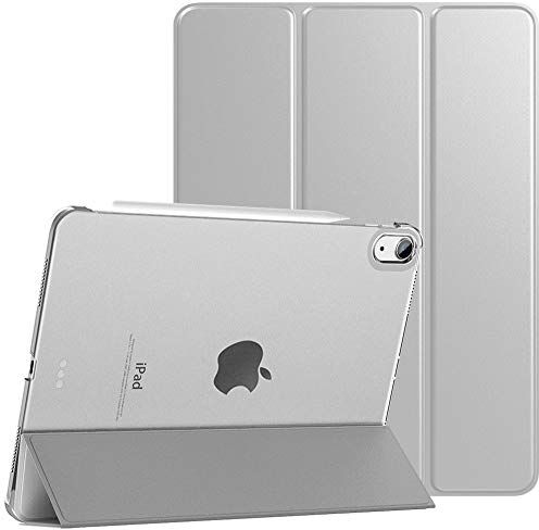 TiMOVO Custodia per Nuovo iPad Air 5a Generazione Case 2022/iPad Air 4a Generazione Case 2020, iPad Air 10.9 Pollici, Ultra Sottile Leggero Semi-Trasparente Rigido Cover- Argento