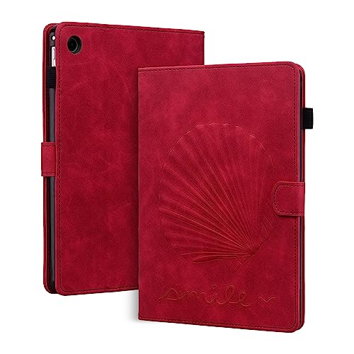 Jajaful Custodia Cover per Lenovo Tab M10 (3rd Gen) 10.1 Pollici 2022 TB328 PU Pelle Funzione di Supporto Lenovo M10 (3a Generazione) Tablet Case Rosso