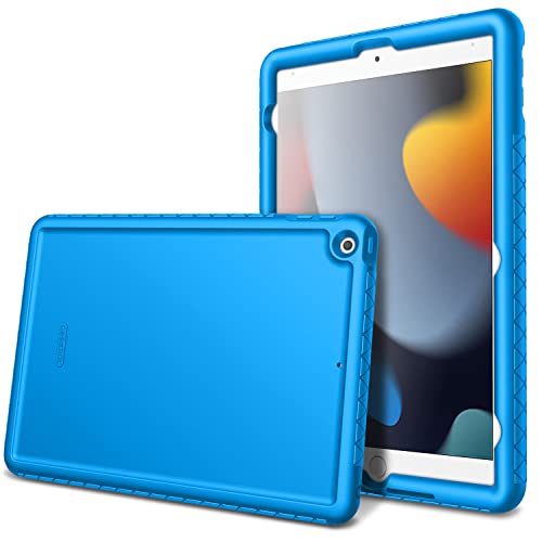 FINTIE Cover per iPad 10.2 Pollici 9a / 8a / 7a Generazione (2021 2020 2019) Antiurto Kids Friendly Drop Protettiva Silicone Custodia Case, Blu