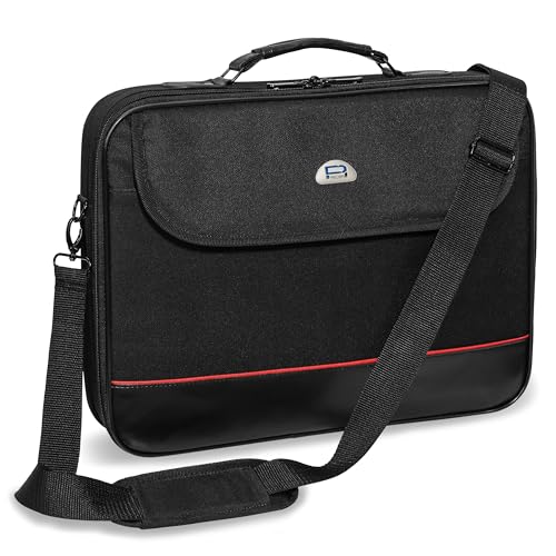 PEDEA Borsa per laptop *Trendline* borsa per notebook fino a 20,1 pollici Borsa a tracolla per computer portatile Custodia per laptop nera Borsa da computer uomo e donna