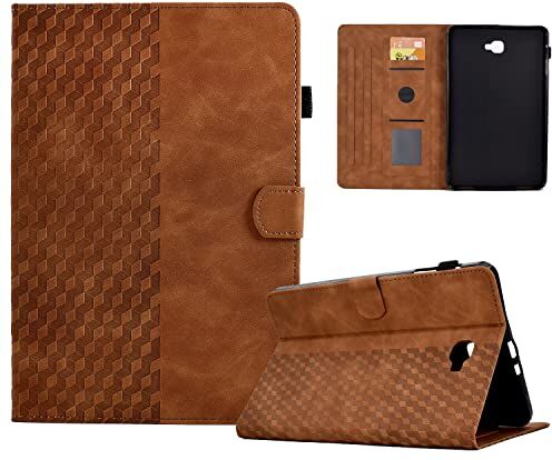 ONETHEFUL Custodia Compatibile con Samsung Galaxy Tab A / A6 10.1" 2016 T580 T585,Cover Protettiva Tablet Tasca con Multi-angli Stand e PU Pelle per Galaxy Tab A 10.1" 2016 Marrone