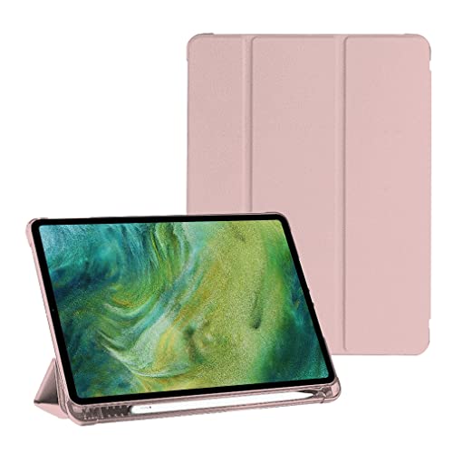 JOYLYJOME Custodia protettiva per tablet iPad (10,2 pollici), custodia pieghevole a forma di Y con slot per penna, materiale acrilico, rosa