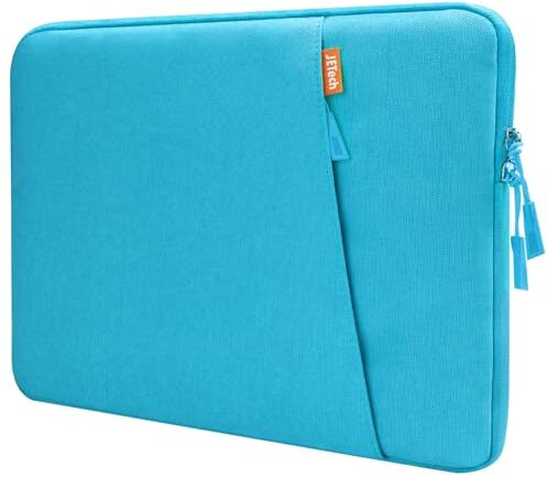 JETech Borsa per PC da 13,3 Pollici MacBook Air/Pro, 14 Pollici MacBook Pro 2021 M1, 13-13,6 Pollici Laptop Notebook, Impermeabile Custodia Sleeve Antiurto Caso con Tasche (Blu)