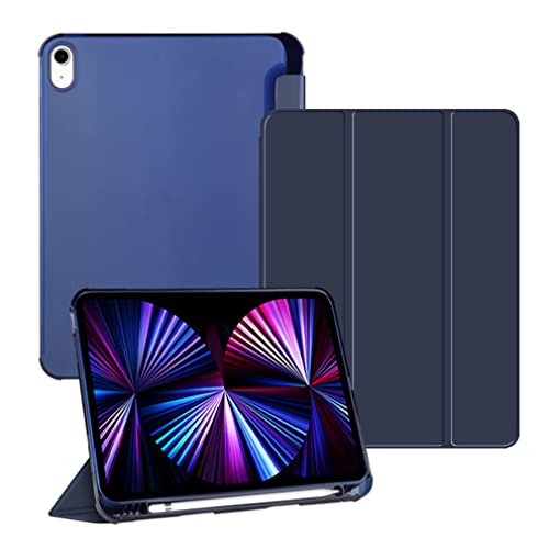JOYLYJOME Compatibile con iPad (10,2 pollici), custodia pieghevole a forma di Y con scomparto per penne, materiale acrilico, blu scuro