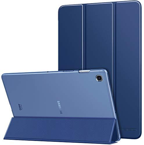 MoKo Cover per Samsung Galaxy Tab S5e 2019, Ultra Sottile Leggero Custodia in Tri-Fold Auto Sveglia/Sonno con Retro Semi-Trasparente Rigido per Samsung Galaxy Tab S5e 2019 Blu Marino