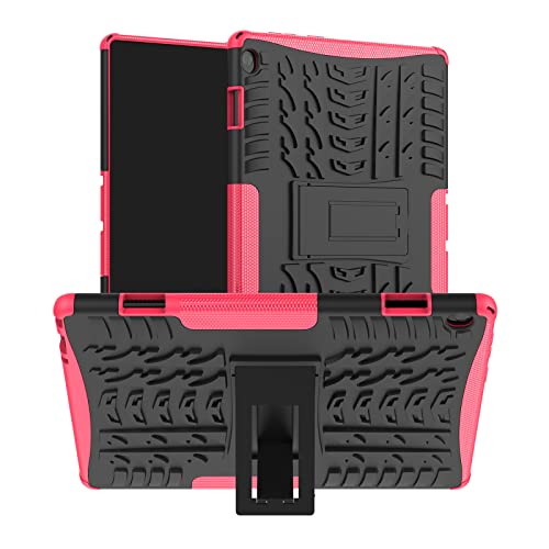 Dlahaby Custodia Cover per Lenovo Tab M10 (TB-X505L TB-X505F TB-X605L TB-X605F),Cover in PC & TPU con Supporto per Lenovo Tab M10/M10 HD 10,1" Pollici Tablet,Hot Pink