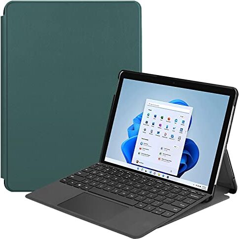 RanTuo Tablet Cover per Microsoft Surface Pro 8, Pelle PU, Sottile, Antipolvere, Custodia per Tablet Resistente alle Cadute per Microsoft Surface Pro 8.(Verde Scuro)