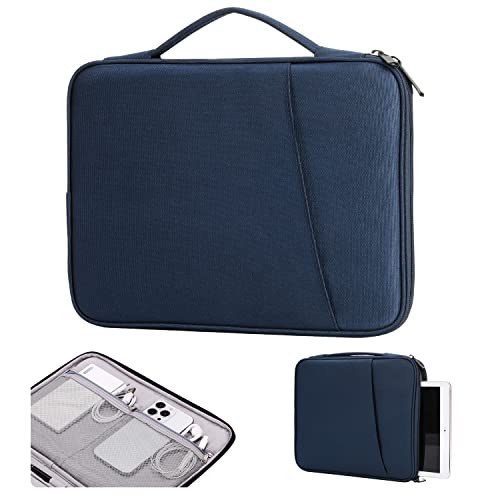 TiMOVO 9-11'' Tablet Sleeve Costodia per iPad Air 5/4 10.9,iPad 10a Gen. 10.9 2022,iPad 10.2 2021-2019,iPad PRO 11 2022-2018,Galaxy Tab A8 10.5 /S9 2023/S8 11,Borsa Protettiva con Tasche, Indaco