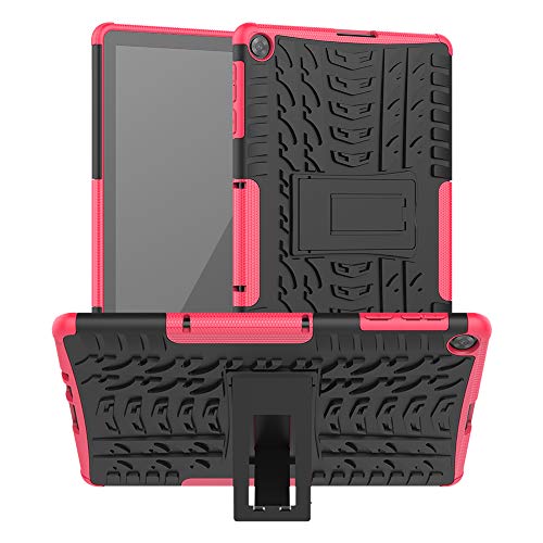 XITODA Cover per Huawei MatePad T10/T10S Protezione in Silicone & PC Duro Stand Custodia per Huawei MatePad T10 AGR-L09 AGR-W09 9.7''/MatePad T10S AGS3-L09 AGS3-W09 10.1'' Tablet,Hot Pink