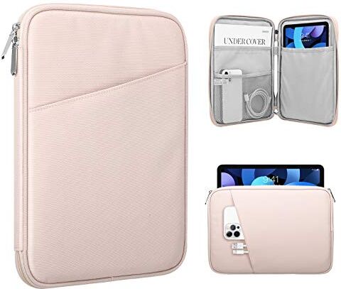 TiMOVO 8-9 Pollici Tablet Custodia Compatibile con iPad Mini 6, iPad Mini 5/4/3/2/1, Galaxy Tab A7 Lite 8.7/Tab A 8.0/Tab A 8.4, Fire HD 8 & 8 Plus 2020, Borsa Protettiva con Tasca, Rosa