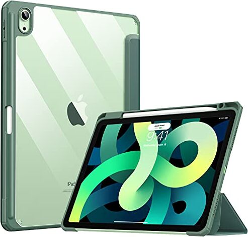 TiMOVO Custodia Protettiva Compatibile con Nuovo iPad Air 5a Generazione 2022/iPad Air 4a Generazione 2020, iPad Air Case 10.9-Pollici, con Supporto e Portapenna Verde Notte