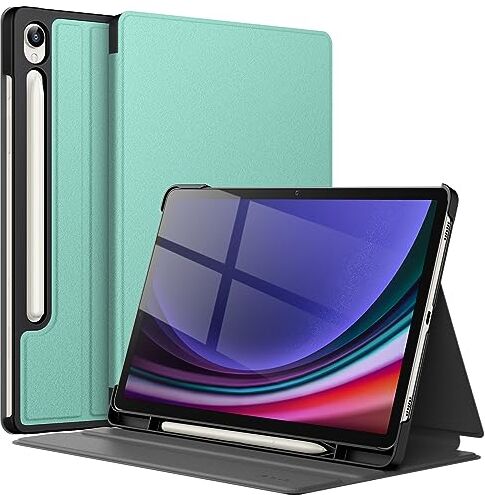 JETech Custodia per Samsung Galaxy Tab S9 11 Pollici con S Pen Holder, Sottile Folio Stand Protettiva Tablet Cover, Multi-Angolo Visualizzazione (Verde)